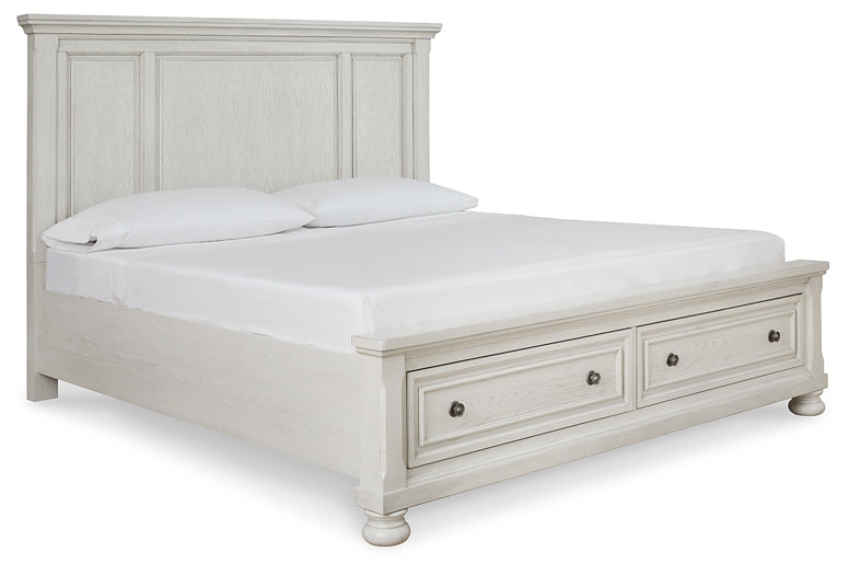 Robbinsdale King Storage Bed and 2 Nightstands