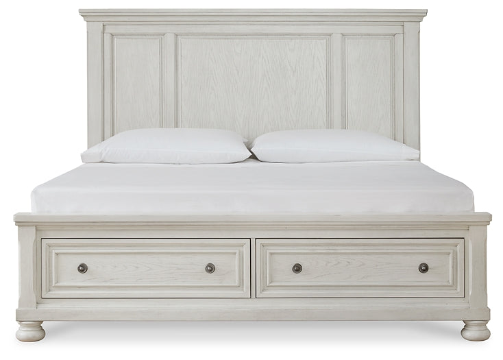 Robbinsdale King Storage Bed and 2 Nightstands