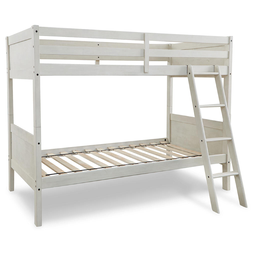 Robbinsdale Twin/Twin Bunk Bed with Ladder Signature Design by Ashley® Bunk Beds