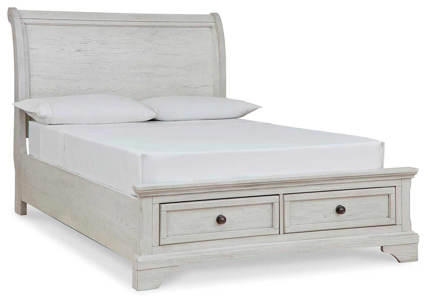 Robbinsdale Full Sleigh Storage Bed, Dresser and Mirror
