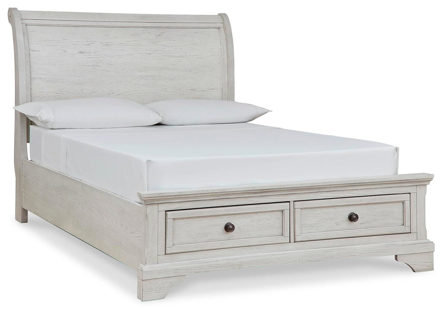 Robbinsdale Full Sleigh Storage Bed, Dresser and Mirror