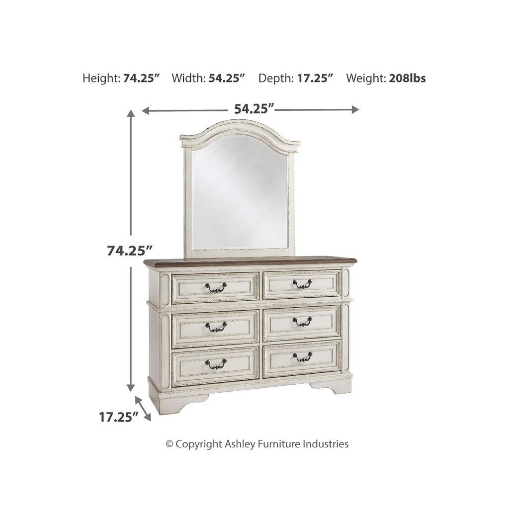 Realyn Dresser and Mirror Set — 6 Drawers Signature Design by Ashley® Bedroom