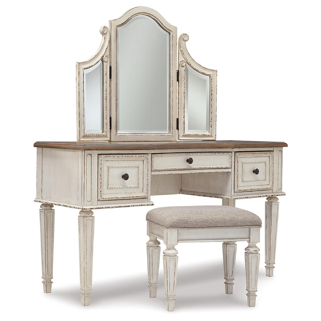 Realyn King Panel Bed, Vanity, Chest and 2 Nightstands Signature Design by Ashley® Uncategorized