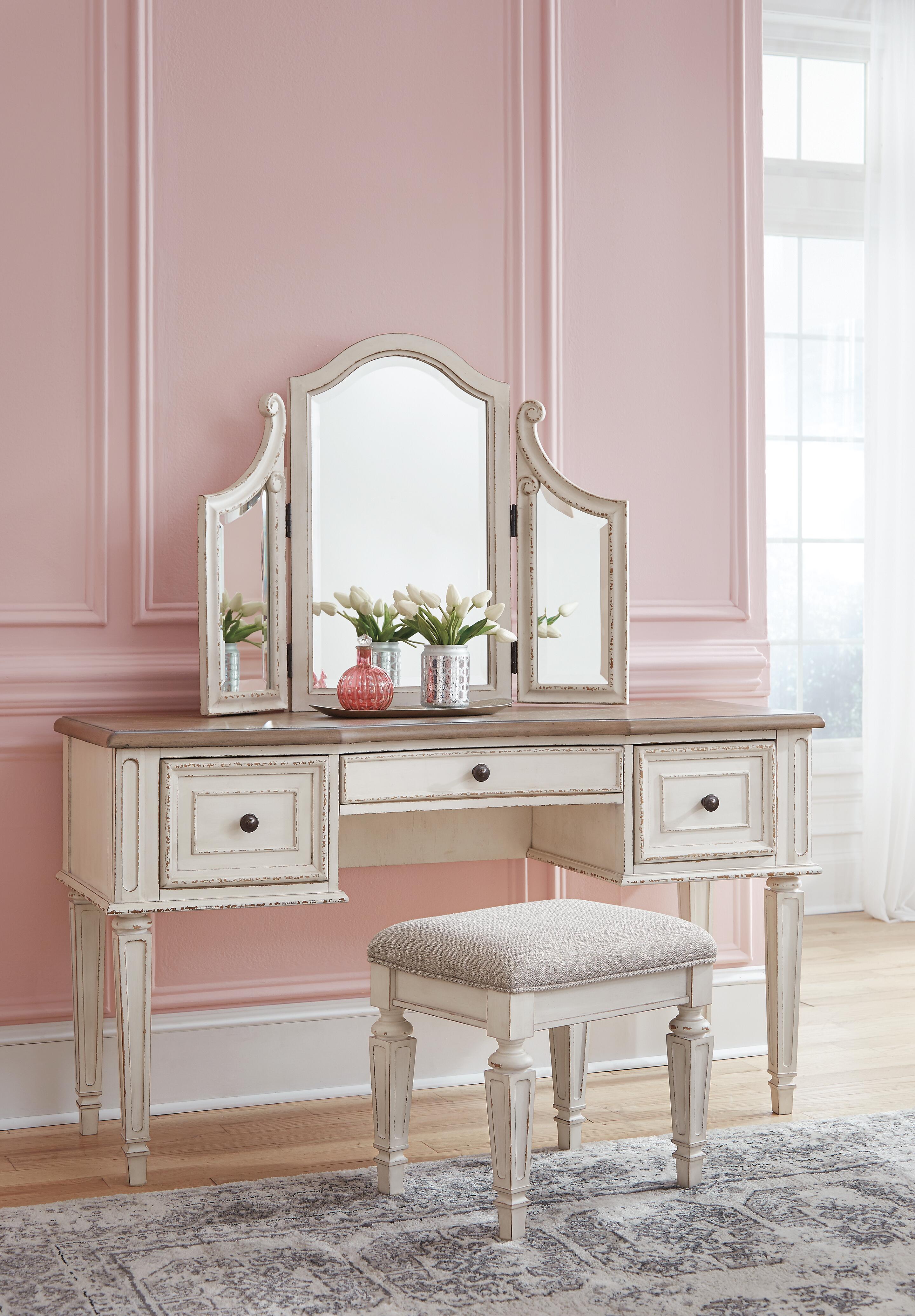 Realyn Twin Bed, Chest, Vanity with Stool and Nightstand Signature Design by Ashley® Bedroom