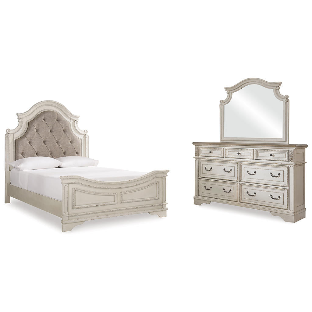 Realyn Queen Upholstered Panel Bed, Dresser and Mirror Signature Design by Ashley® Uncategorized