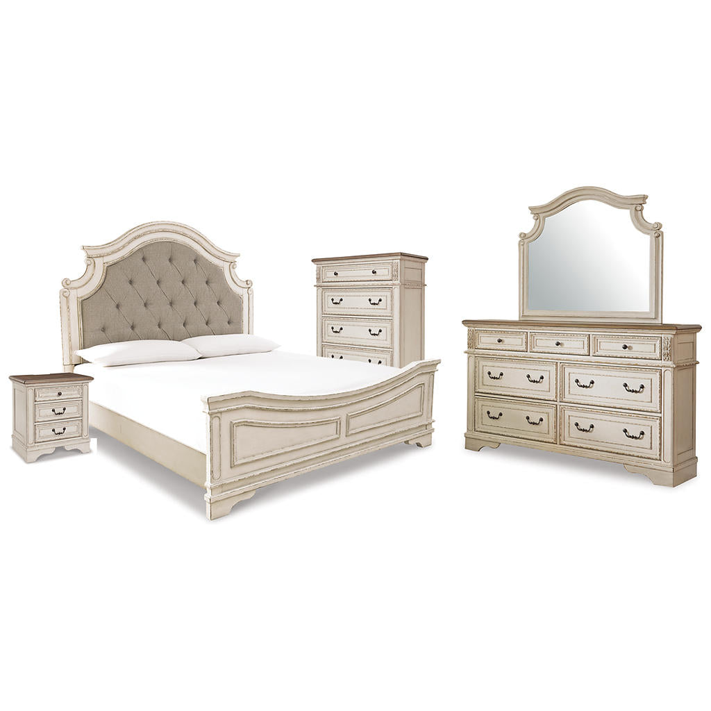 Realyn King Panel Bed, Dresser, Mirror, Chest and Nightstand Signature Design by Ashley® Uncategorized