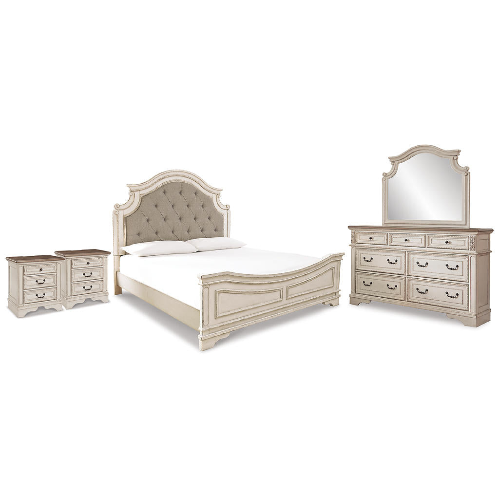 Realyn King Panel Bed, Dresser, Mirror and 2 Nightstands Signature Design by Ashley® Uncategorized