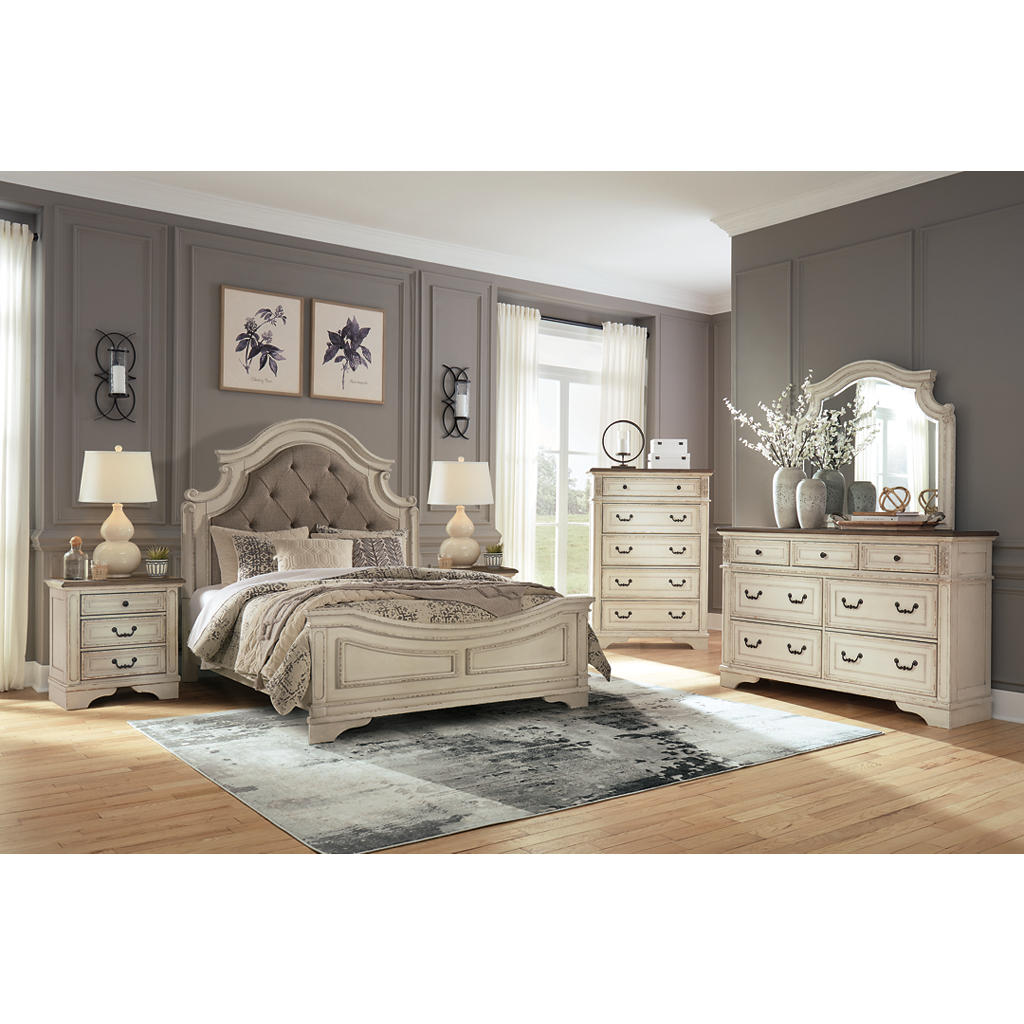 Realyn Queen Upholstered Panel Bed, Dresser and Mirror Signature Design by Ashley® Uncategorized