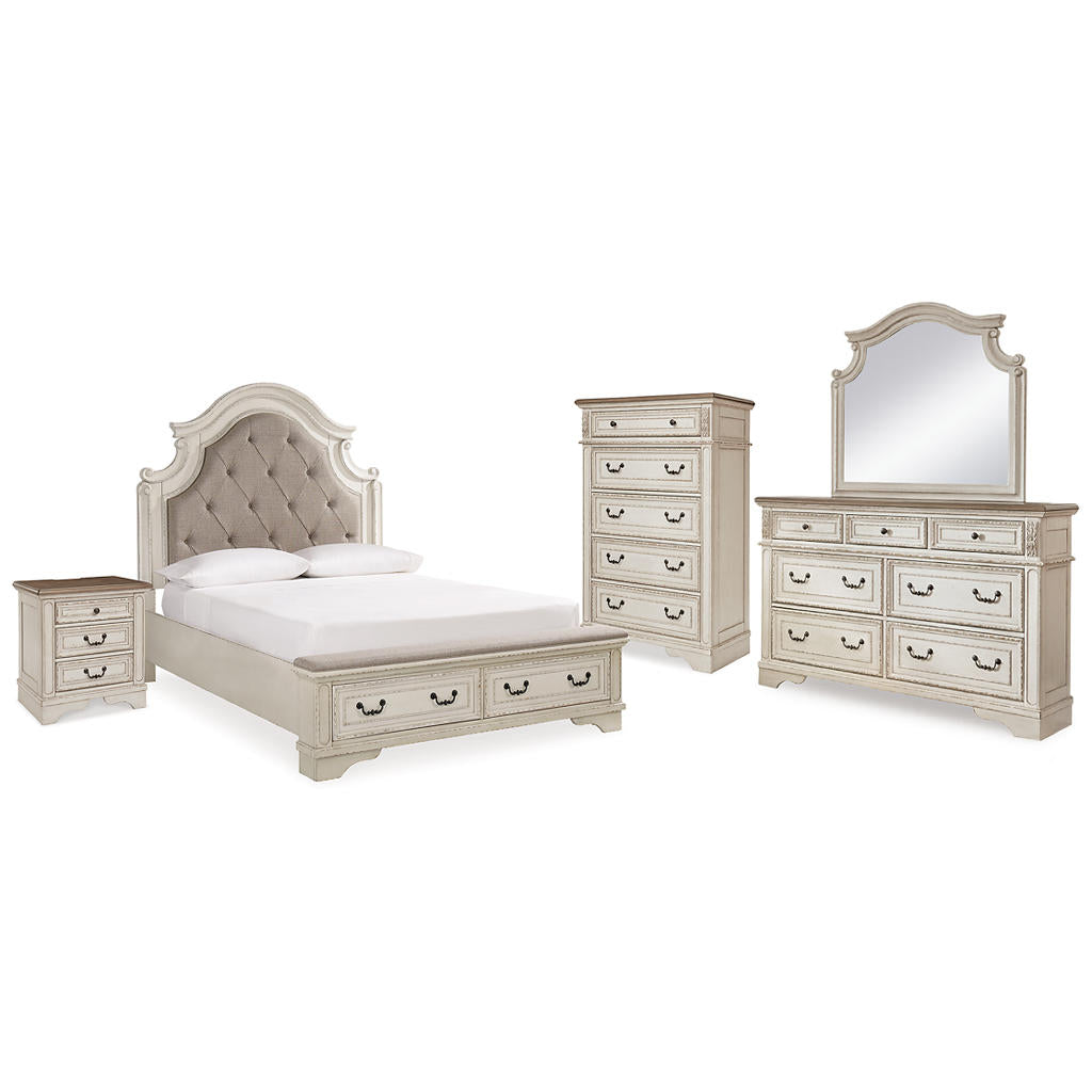 Realyn Queen Upholstered Bed, Dresser, Mirror, Chest and Nightstand Signature Design by Ashley® Uncategorized