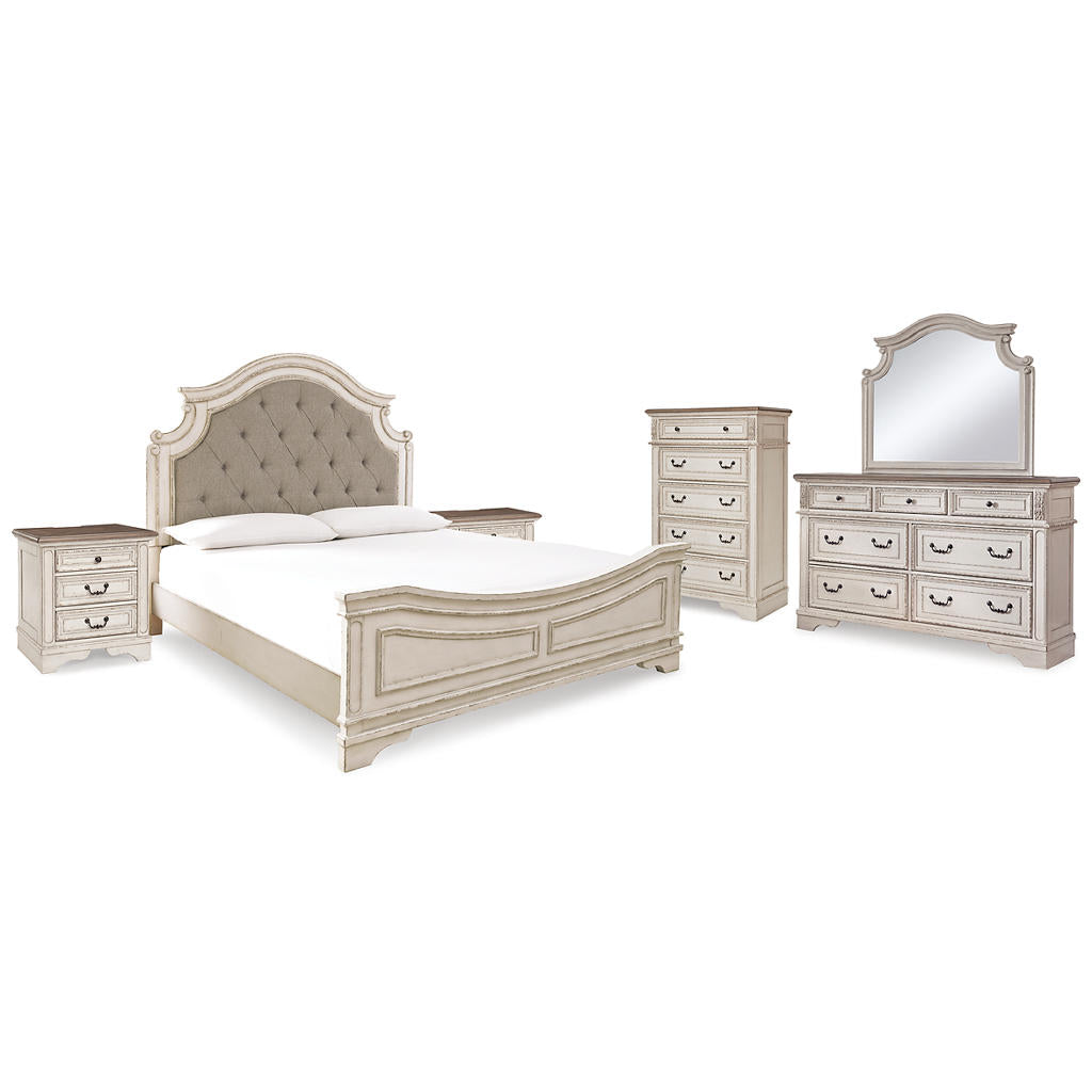 Realyn King Panel Bed, Dresser, Mirror, Chest and 2 Nightstands Signature Design by Ashley® Uncategorized