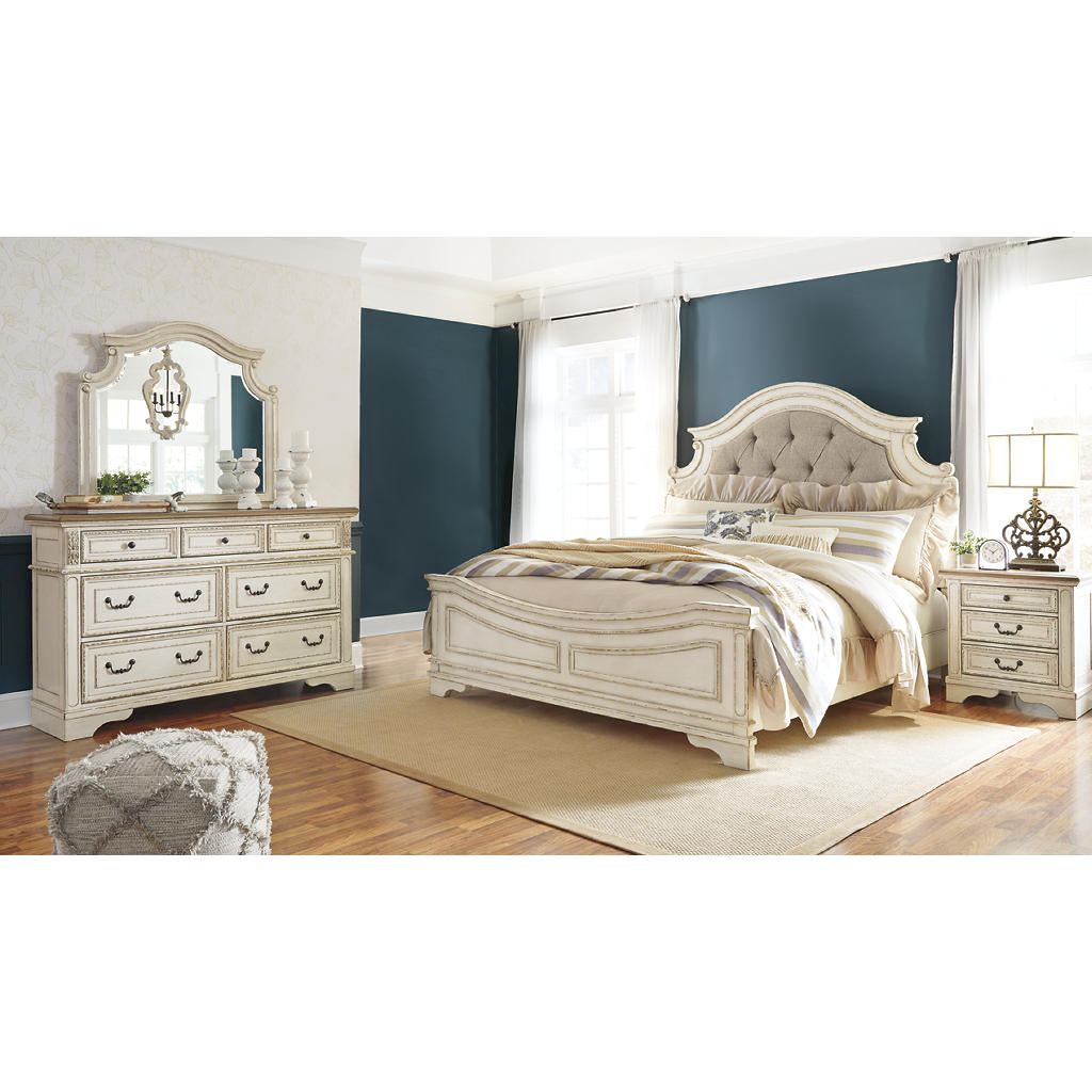 Realyn Nightstand — 3 Drawers with Outlets and USB Signature Design by Ashley® Bedroom