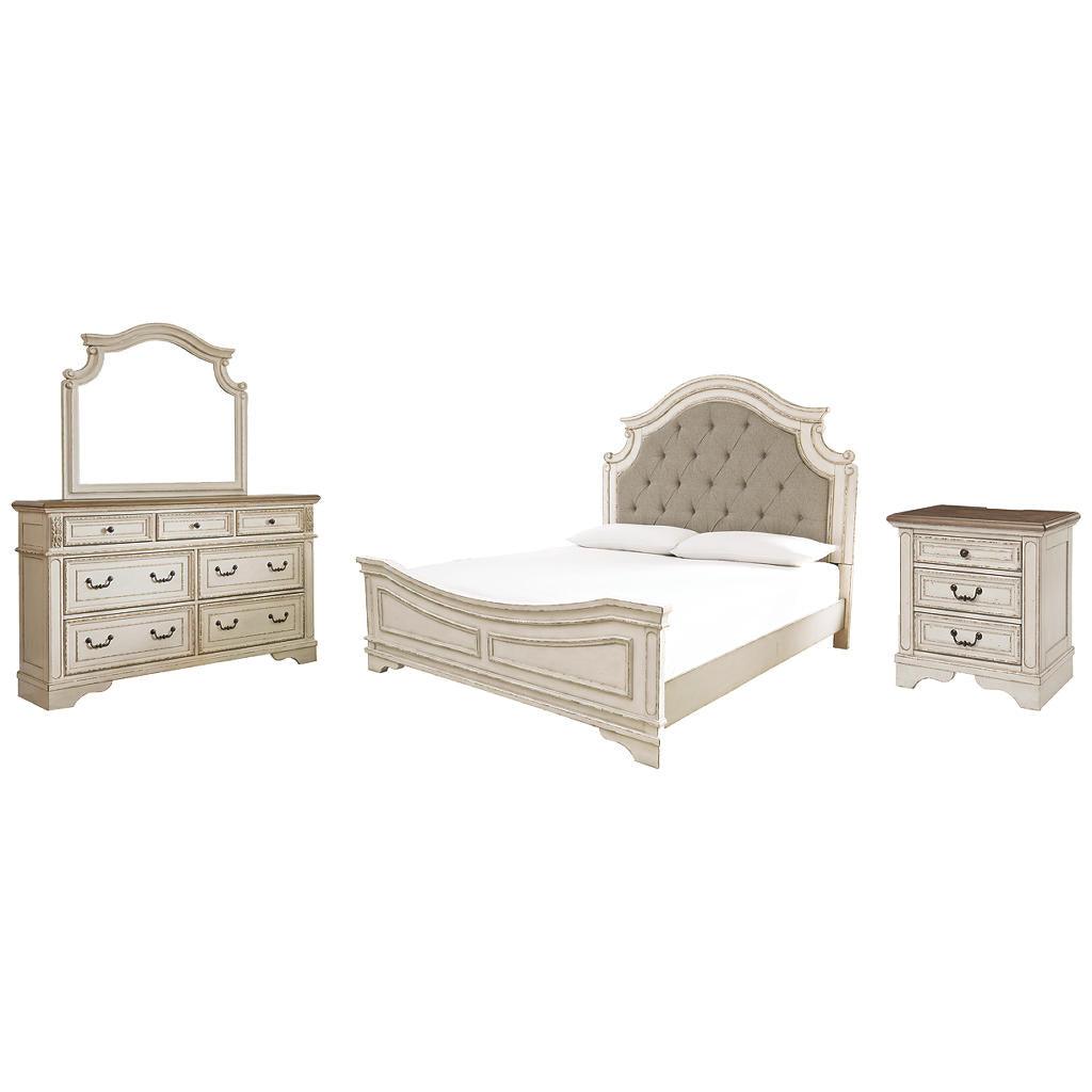 Realyn King Bed with Mirrored Dresser and Nightstand Signature Design by Ashley® Uncategorized