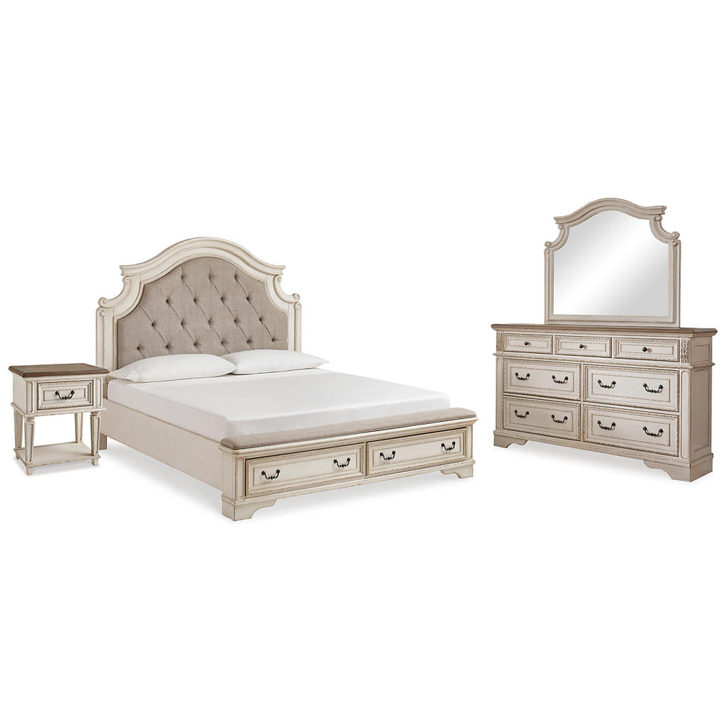 Realyn King Storage Bed, Dresser, Mirror and Nightstand Signature Design by Ashley® Uncategorized