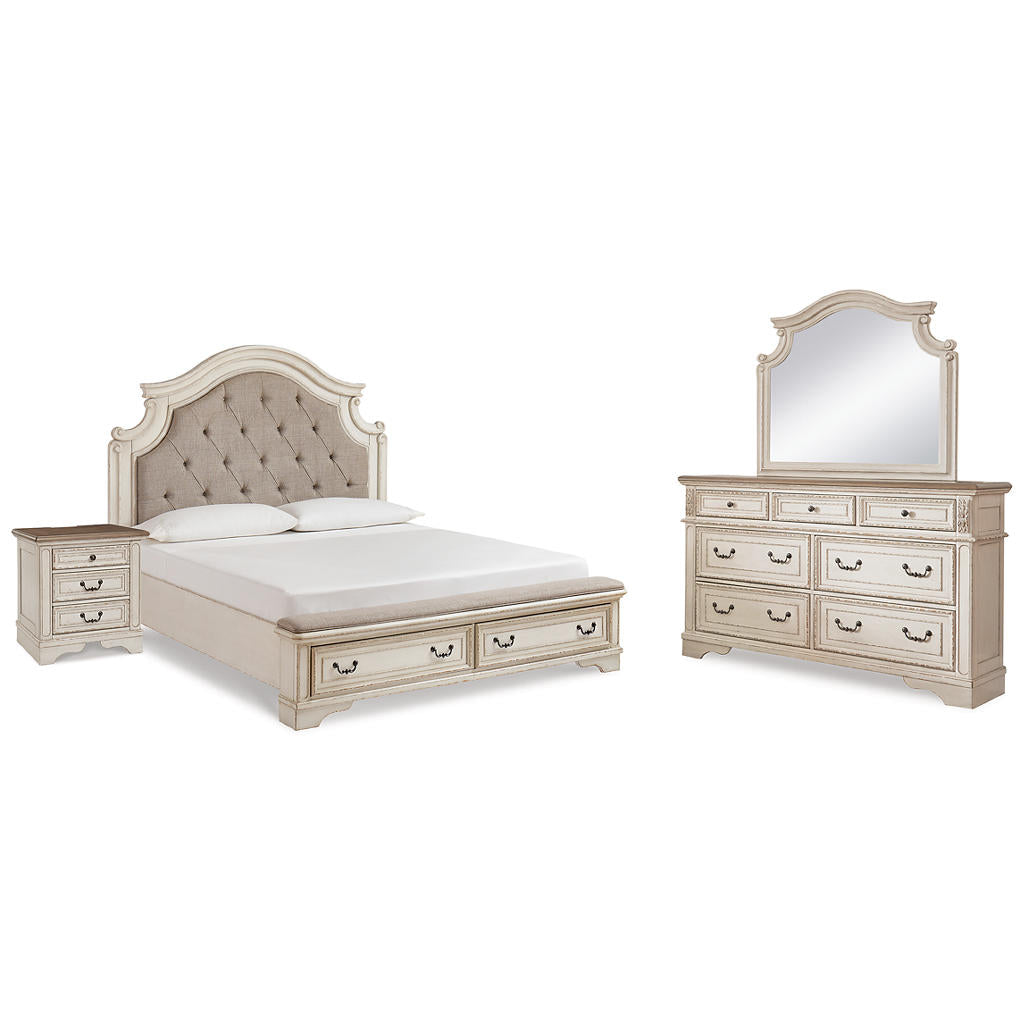 Realyn King Upholstered Panel Bed, Dresser, Mirror and Nightstand Signature Design by Ashley® Uncategorized