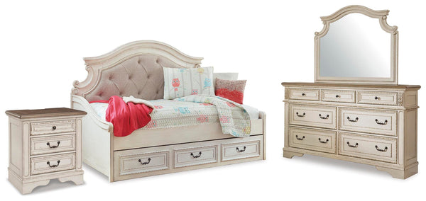 Realyn Twin Daybed with Storage, Dresser, Mirror and Nightstand Signature Design by Ashley® Bedroom