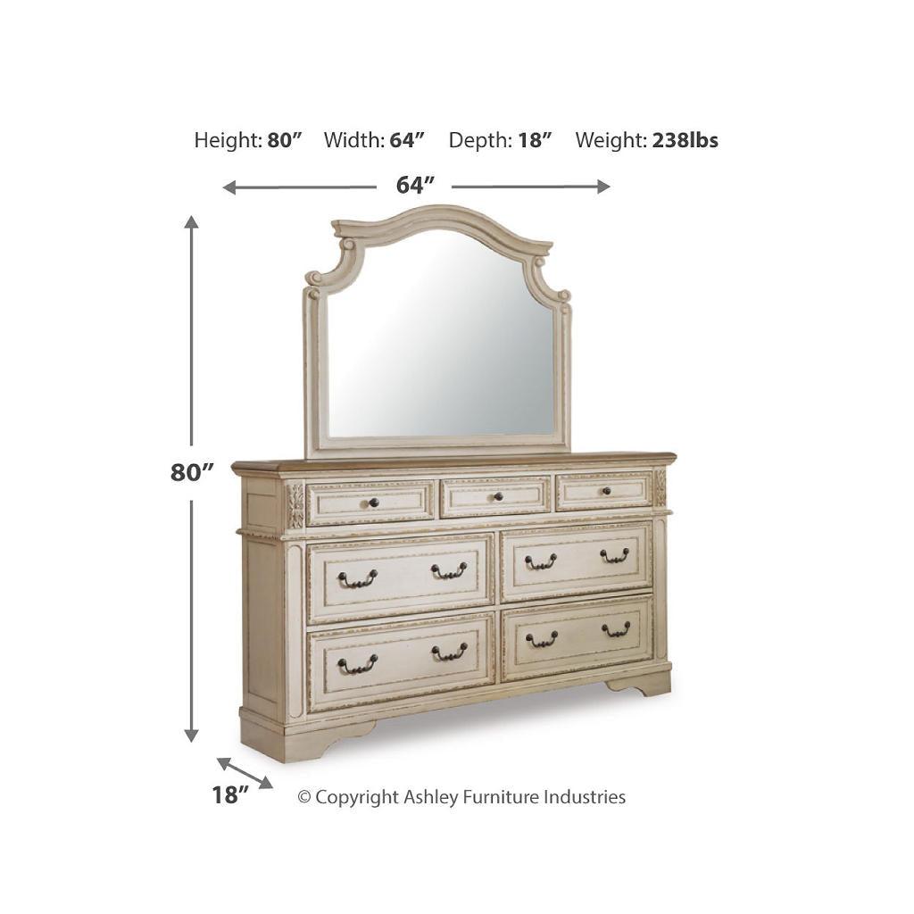 Realyn Dresser and Mirror Set — 7 Drawers Signature Design by Ashley® Bedroom
