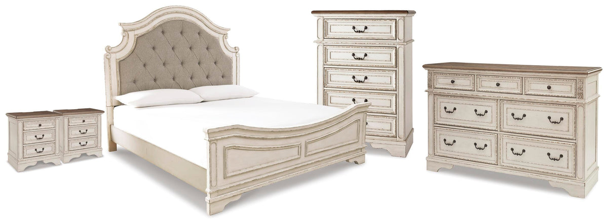 Realyn King Panel Bed 6-Piece Set — Chest, 2 Nightstands Signature Design by Ashley® Bedroom Package