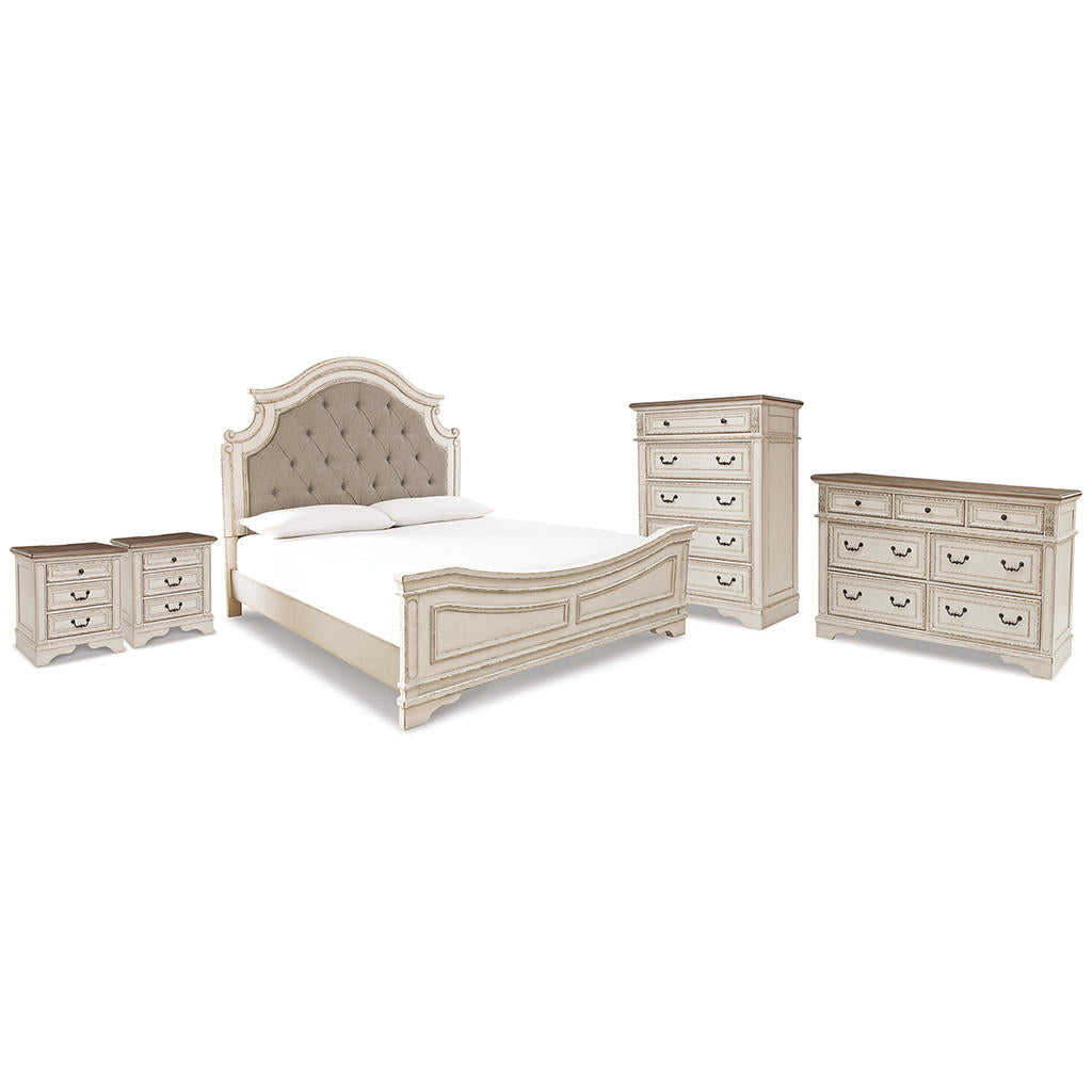Realyn King Panel Bed, Dresser, Chest and 2 Nightstands Signature Design by Ashley® Uncategorized