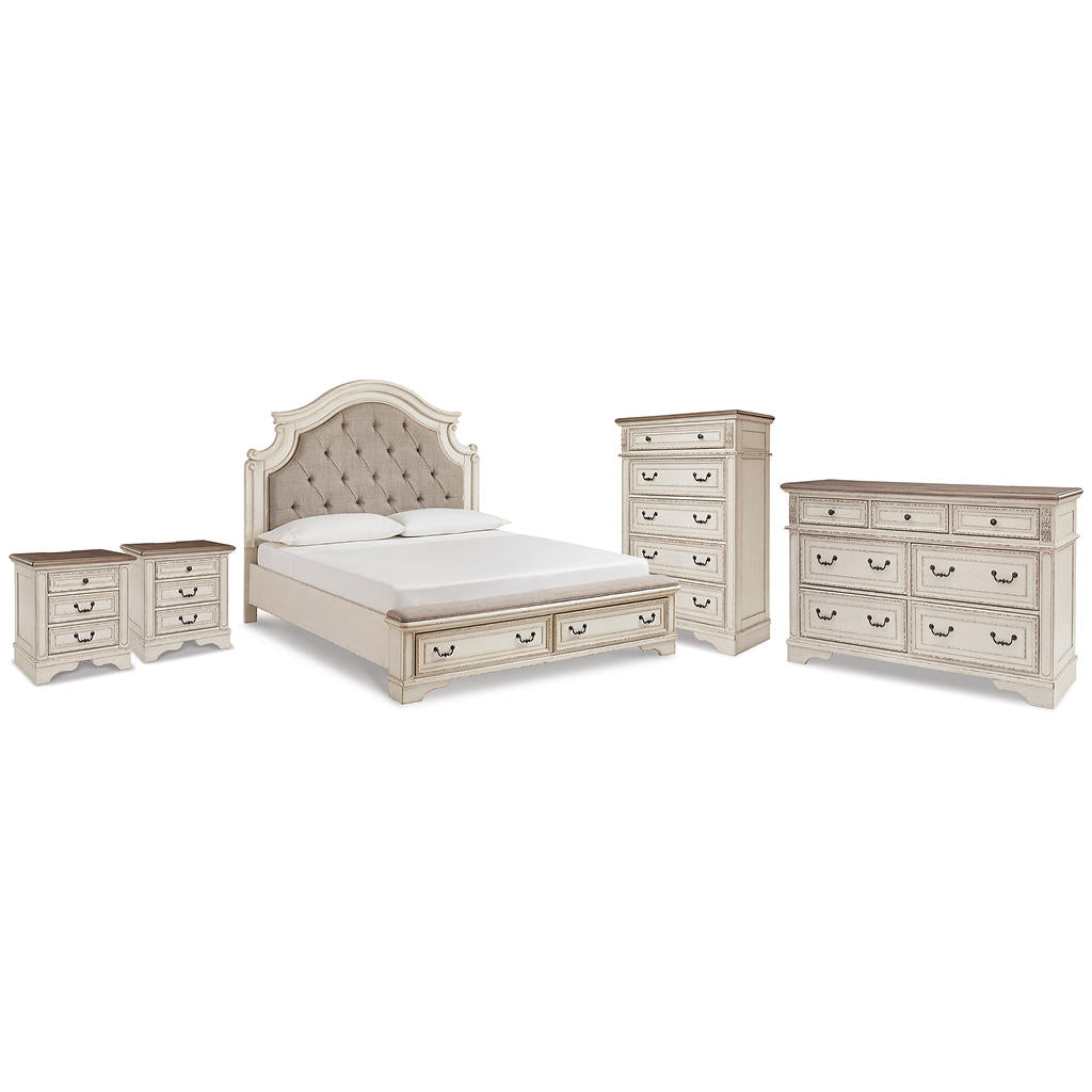 Realyn King Storage Bed, Dresser, Chest and 2 Nightstands Signature Design by Ashley® Uncategorized