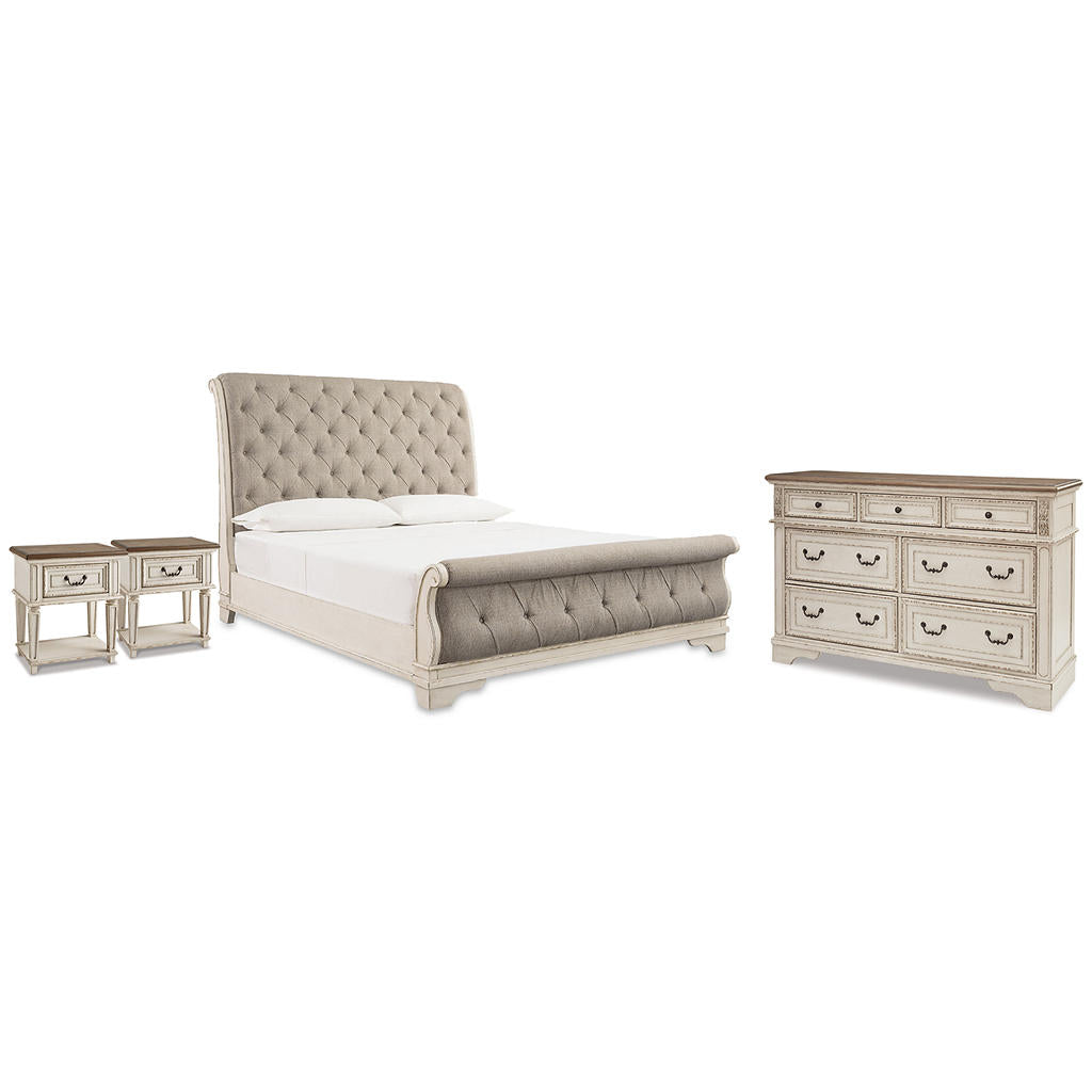 Realyn Queen Upholstered Sleigh Bed, Dresser and 2 Nightstands Signature Design by Ashley® Uncategorized