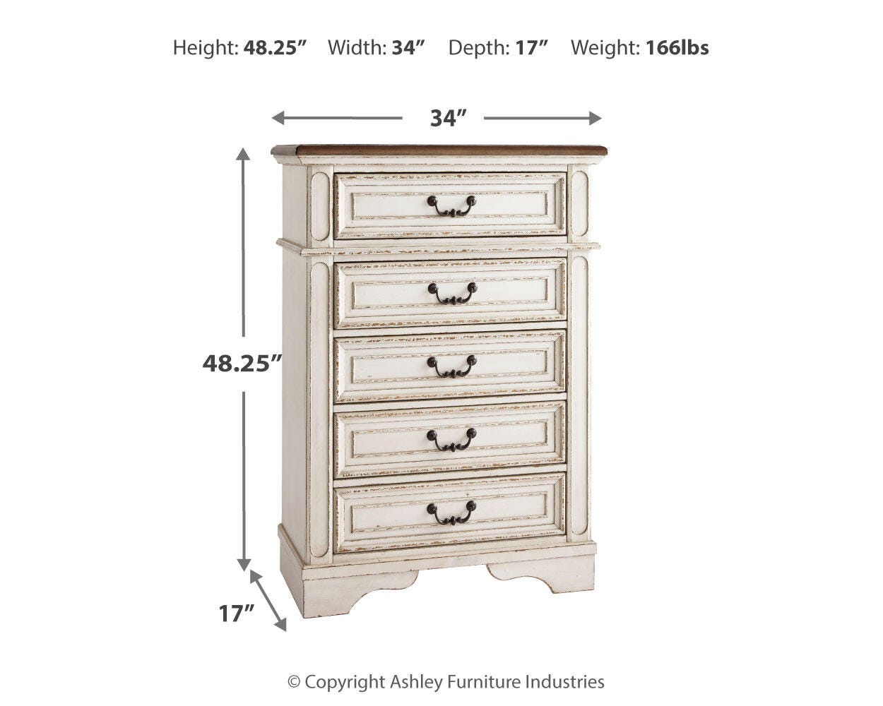 Realyn King Panel Bed 6-Piece Set — Chest, 2 Nightstands Signature Design by Ashley® Bedroom Package