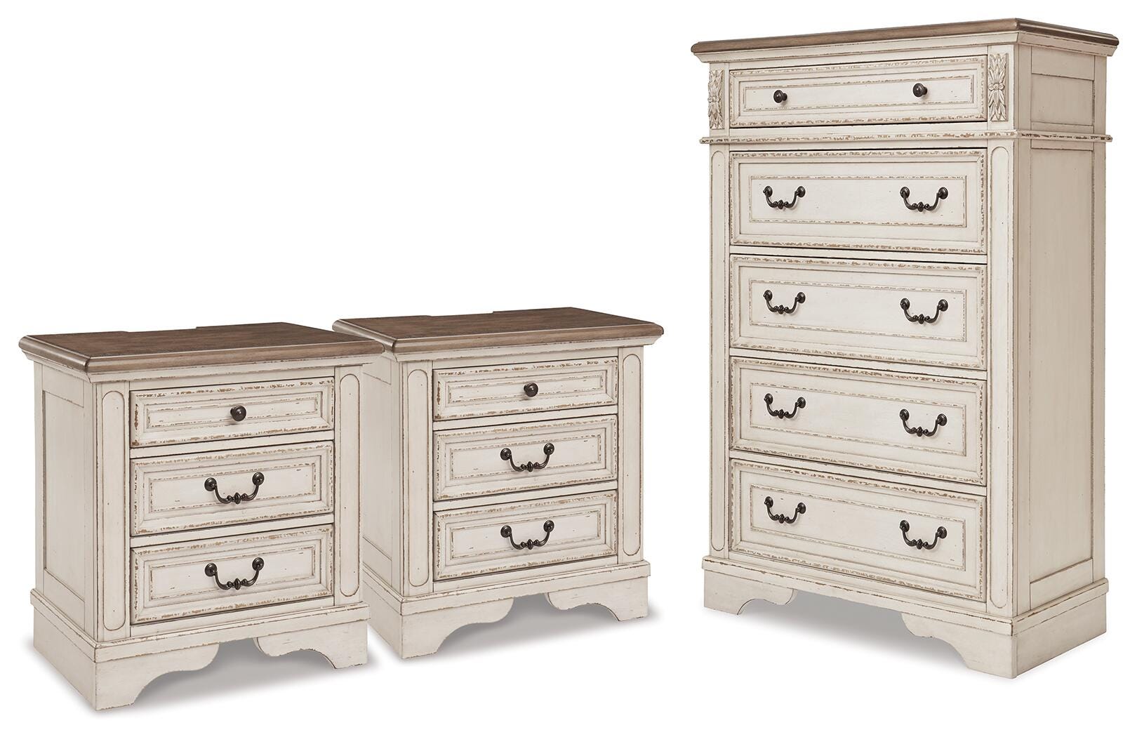 Realyn Chest and 2 Nightstands — 3-Piece Storage Set Signature Design by Ashley® Bedroom