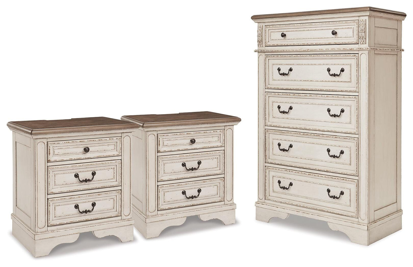 Realyn Chest and 2 Nightstands — 3-Piece Storage Set Signature Design by Ashley® Bedroom