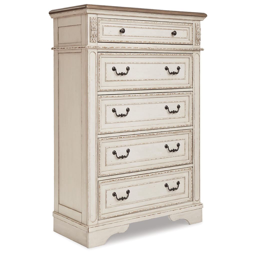 Realyn King Panel Bed, Vanity, Chest and 2 Nightstands Signature Design by Ashley® Uncategorized