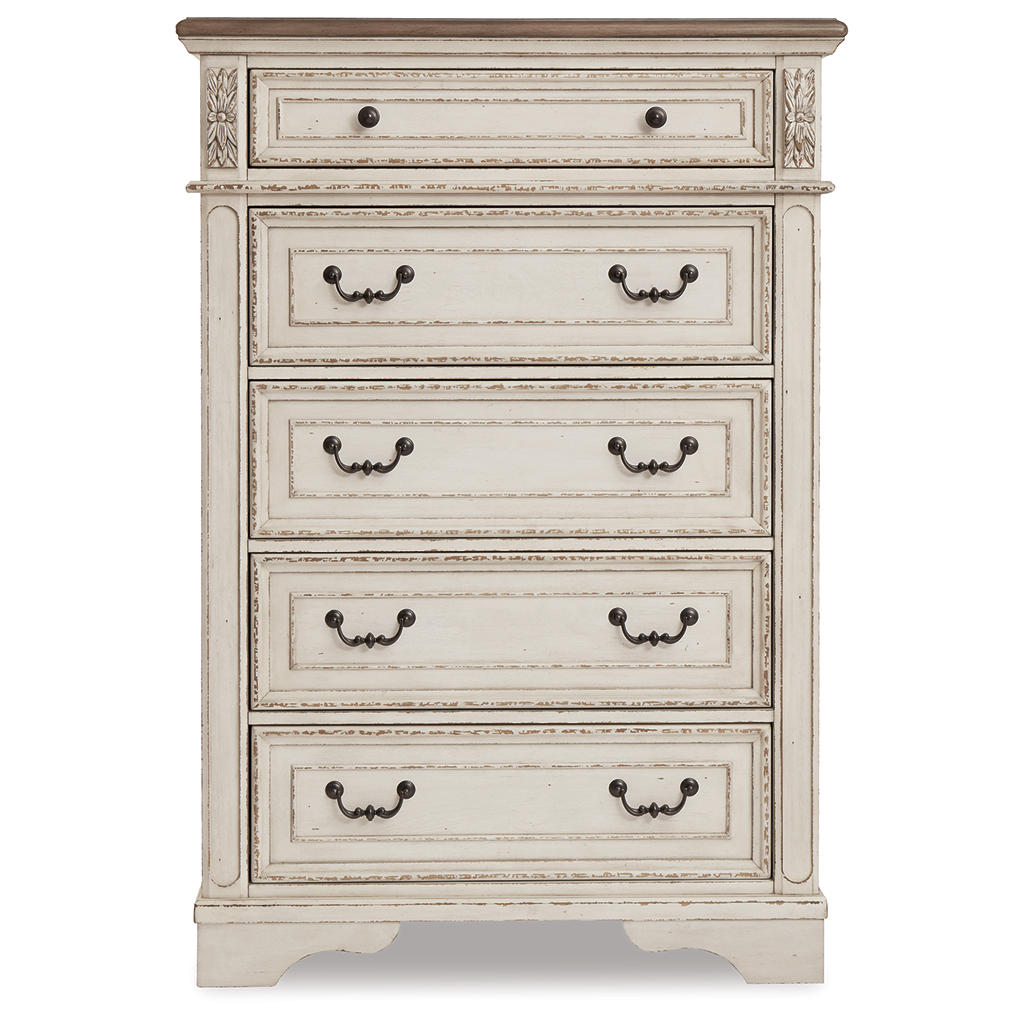 Realyn King Panel Bed, Vanity, Chest and 2 Nightstands Signature Design by Ashley® Uncategorized