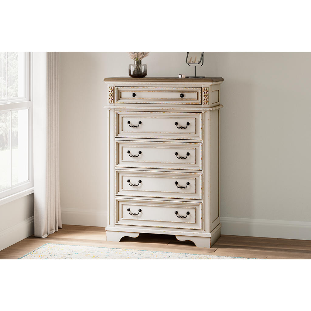 Realyn King Panel Bed, Vanity, Chest and 2 Nightstands Signature Design by Ashley® Uncategorized