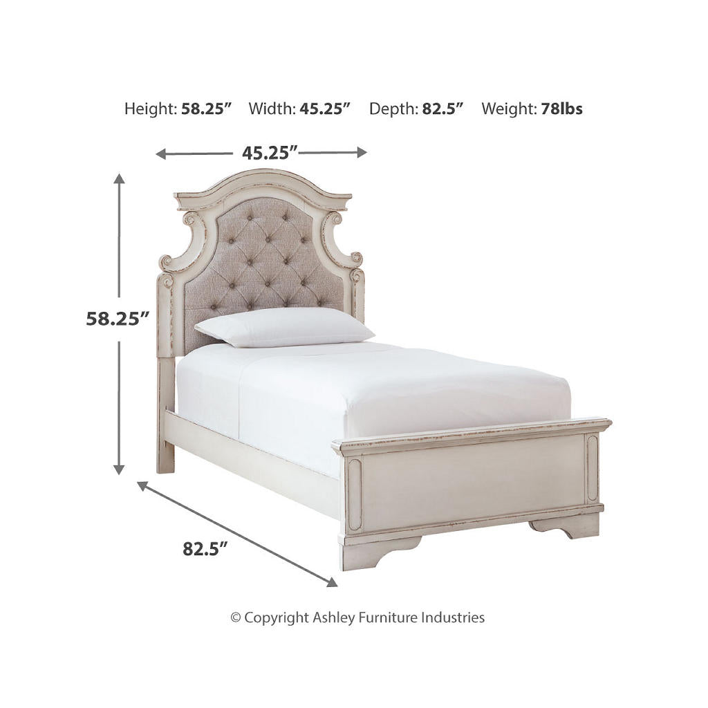 Realyn Twin Upholstered Panel Bed and Nightstand Signature Design by Ashley® Uncategorized