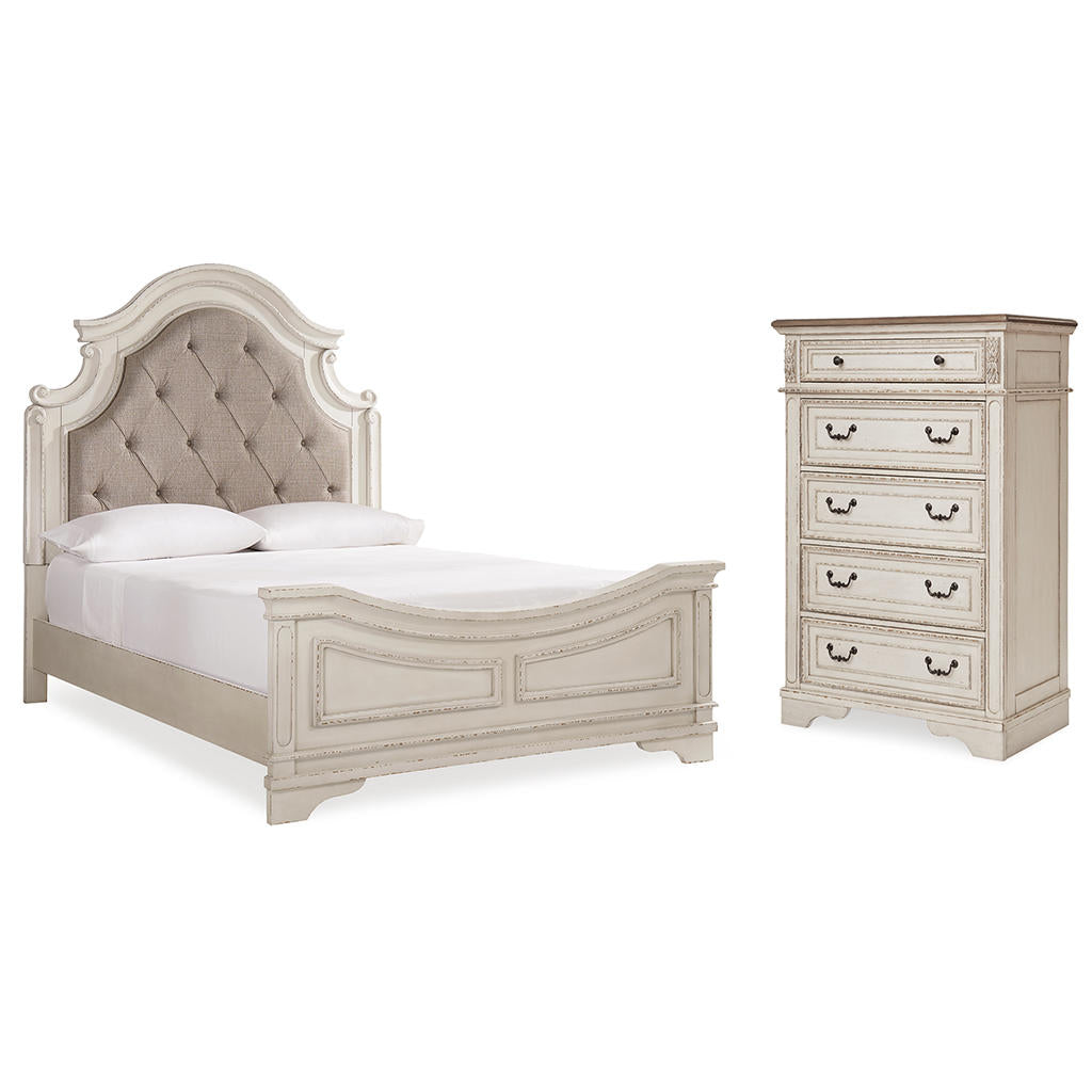 Realyn Queen Upholstered Panel Bed and Chest Signature Design by Ashley® Uncategorized