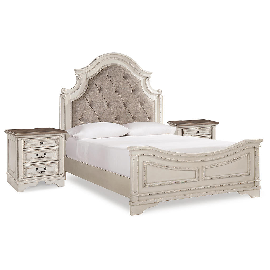 Realyn Queen Upholstered Panel Bed and 2 Nightstands Signature Design by Ashley® Uncategorized