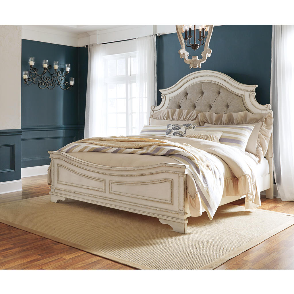 Realyn King Panel Upholstered Bed, Dresser, Mirror and Chest Signature Design by Ashley® Uncategorized