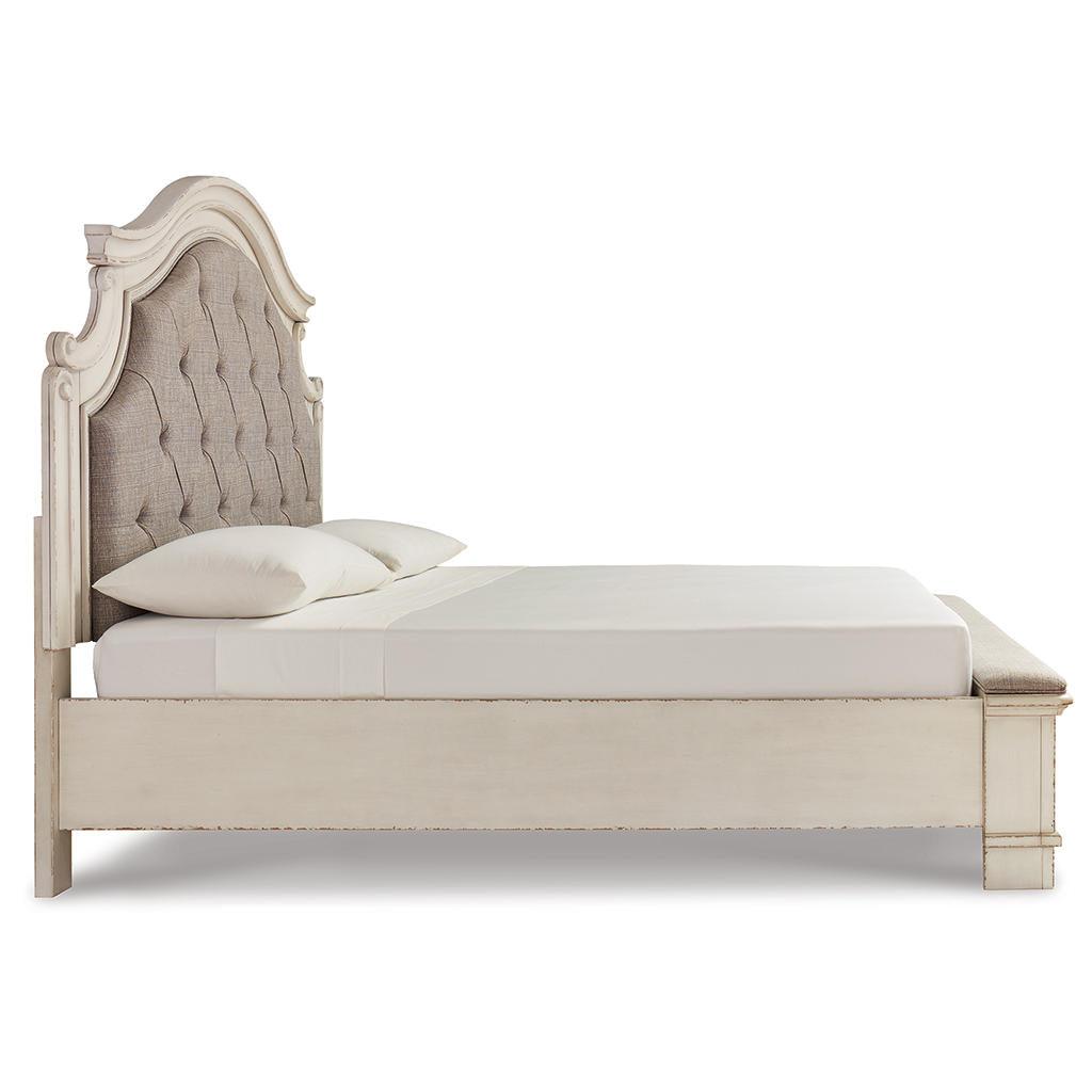 Realyn California King Upholstered Storage Bed — Chipped White Signature Design by Ashley® Bedroom