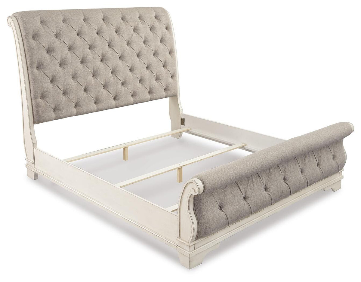 Realyn King Upholstered Sleigh Bed, Dresser and Nightstand Signature Design by Ashley® Bedroom