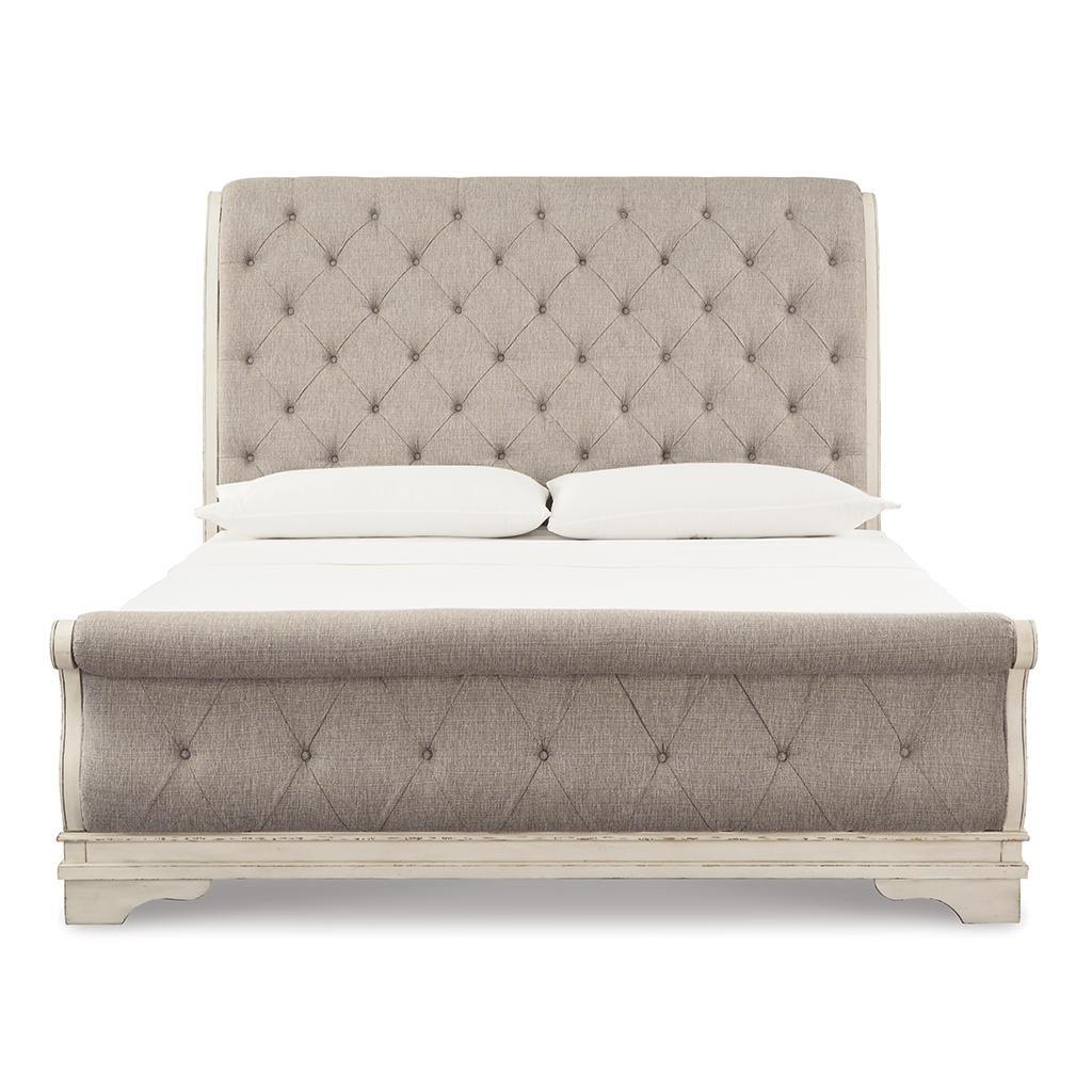 Realyn California King Sleigh Bed — Chipped White Signature Design by Ashley® Bedroom