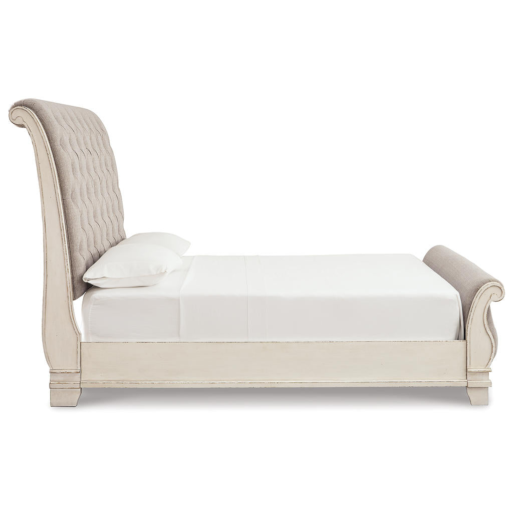 Realyn King Upholstered Sleigh Bed, Dresser, Mirror and 2 Nightstands Signature Design by Ashley® Uncategorized
