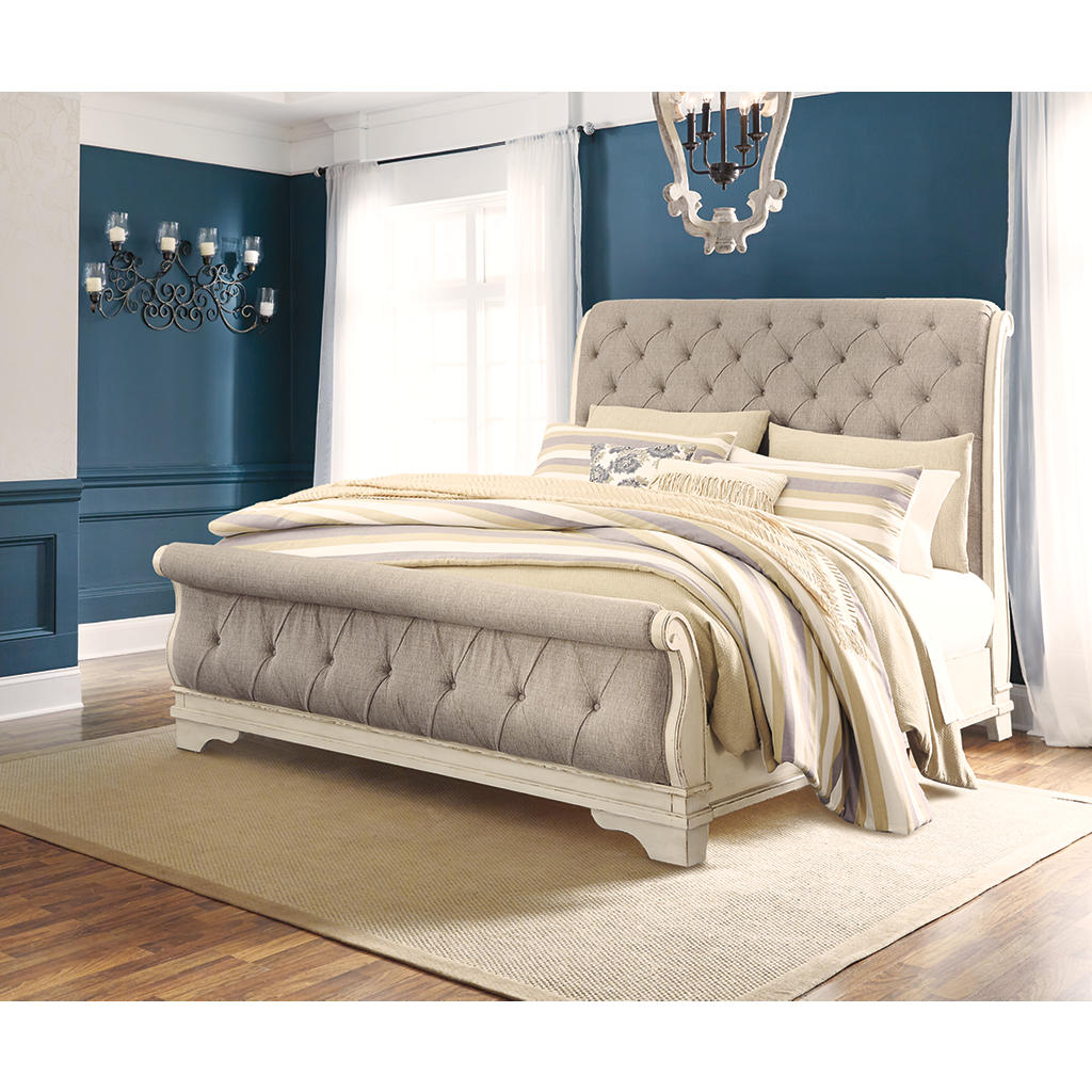 Realyn King Sleigh Bed, Dresser Mirror and Nightstand Signature Design by Ashley® Uncategorized