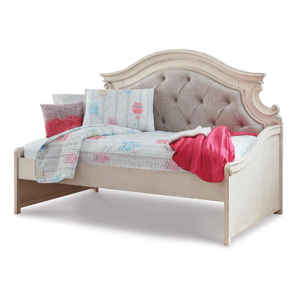 Realyn Twin Daybed with Storage — Chipped White Cottage Charm Signature Design by Ashley® Storage