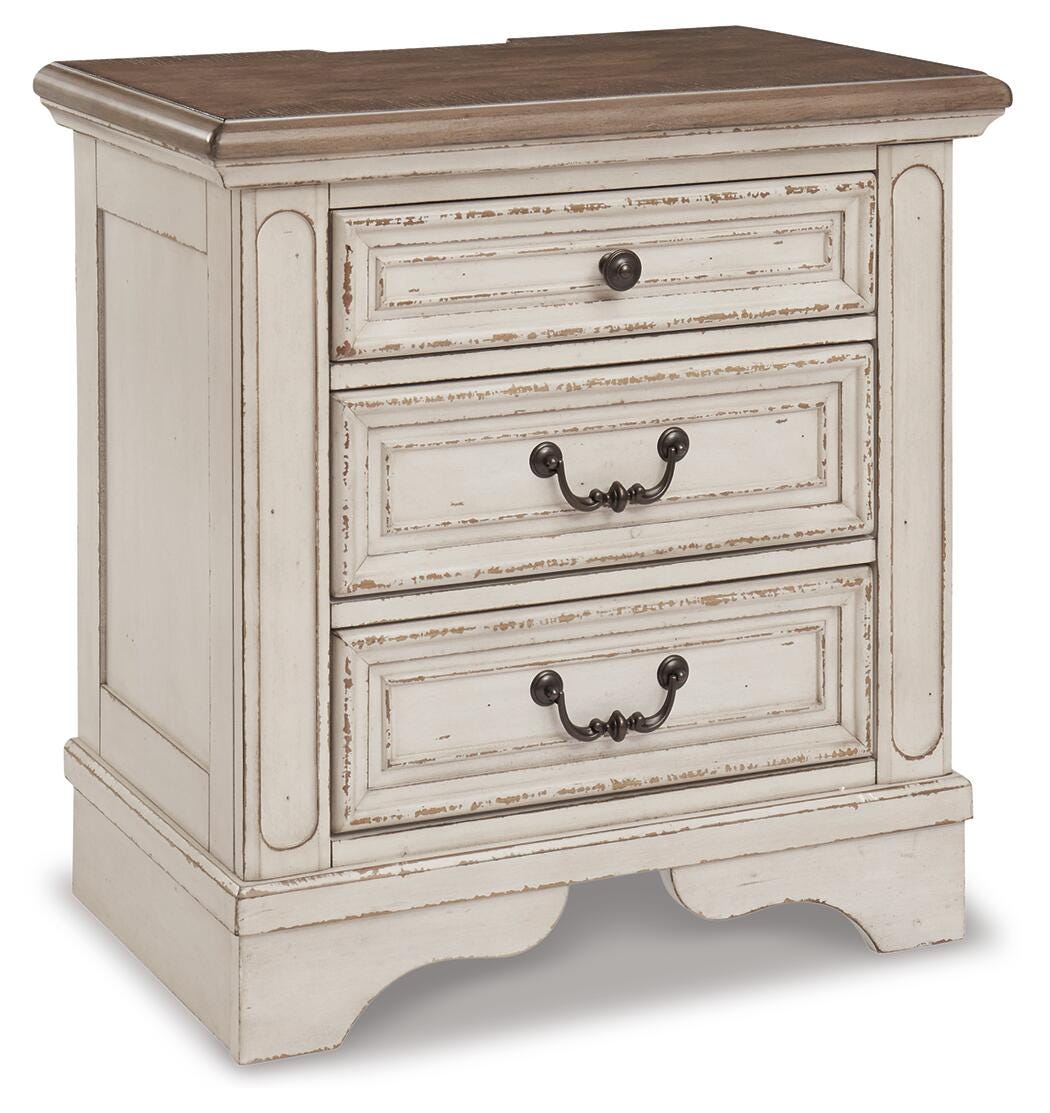 Realyn Twin Day Bed with Storage, Dresser, Mirror and Nightstand