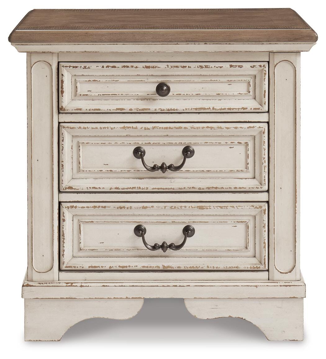 Realyn Twin Day Bed with Storage, Dresser, Mirror and Nightstand