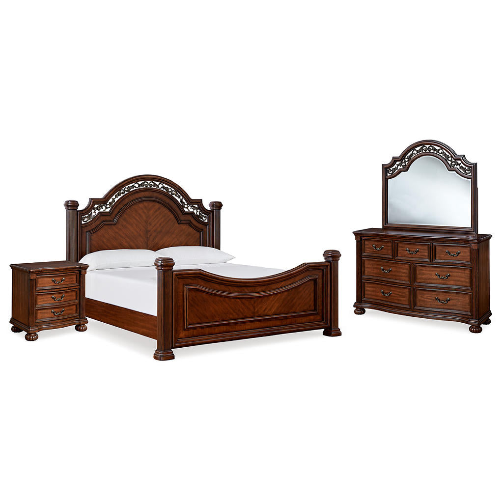 Lavinton Queen Poster Bed, Dresser, Mirror and Nightstand Signature Design by Ashley® Uncategorized