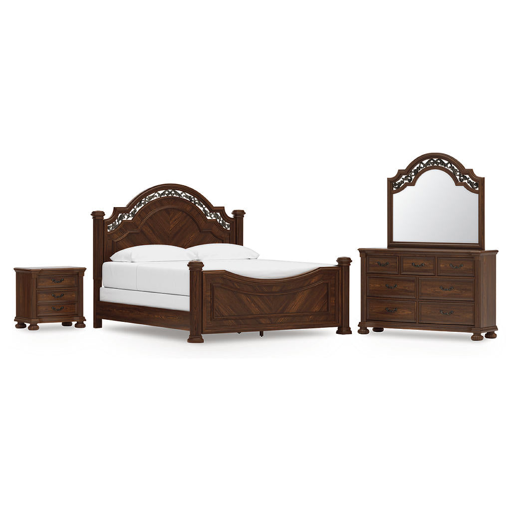 Lavinton King Poster Bed, Dresser, Mirror and Nightstand Signature Design by Ashley® Uncategorized