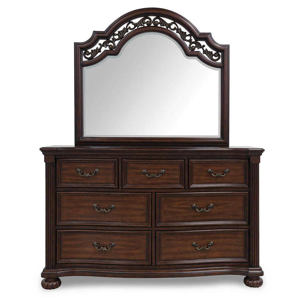 Lavinton Queen Poster Bed, Dresser, Mirror, Chest and 2 Nightstands Signature Design by Ashley® Uncategorized