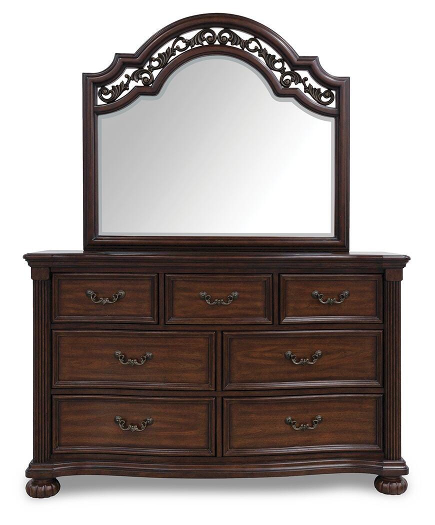 Lavinton California King Poster Bed, Dresser, Mirror and 2 Nightstands