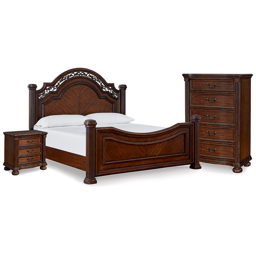 Lavinton Queen Poster Bed, Chest and Nightstand Signature Design by Ashley® Uncategorized
