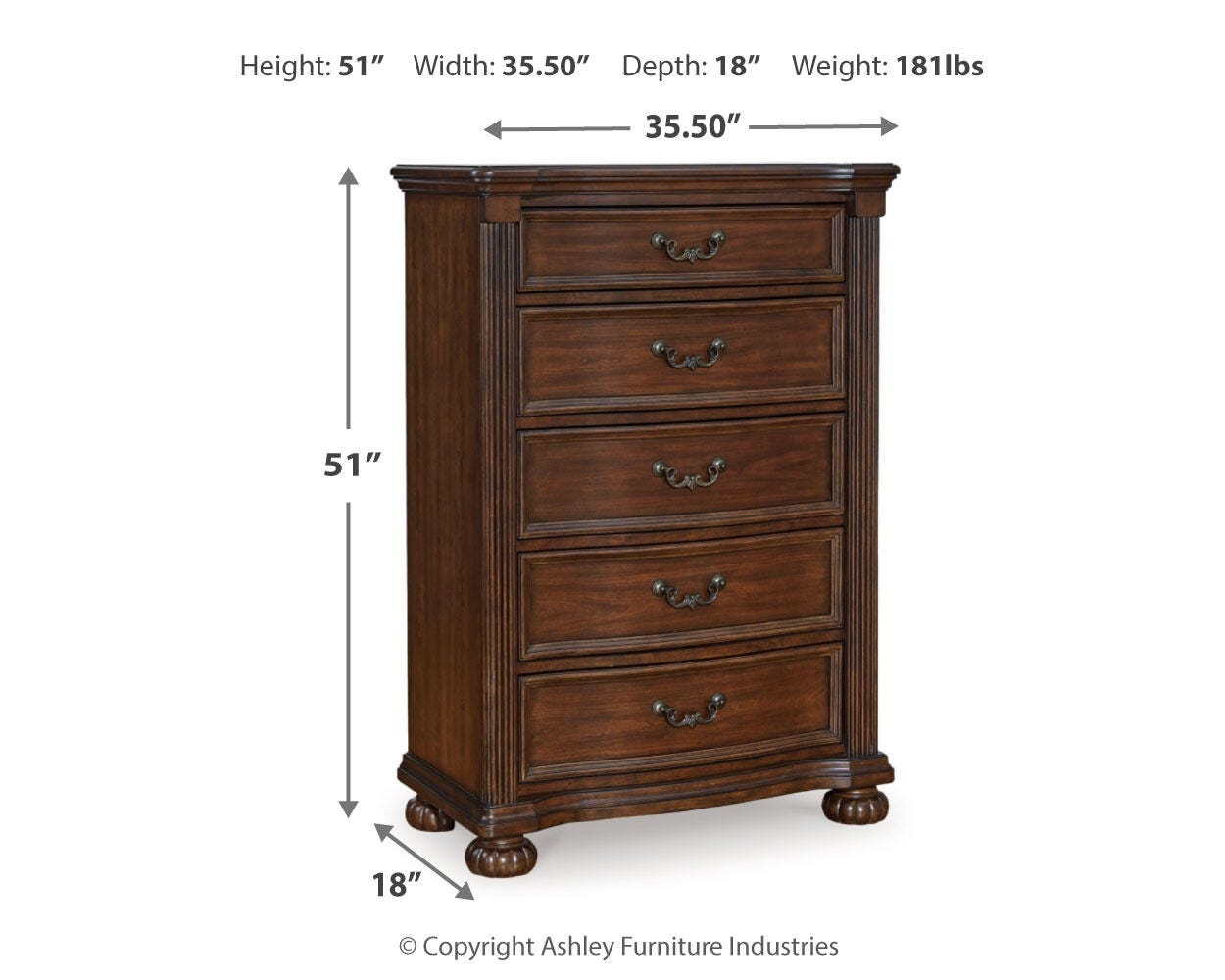 Lavinton King Poster Bed 6-Piece Set — Chest, Mirror, Nightstand Signature Design by Ashley® Bedroom