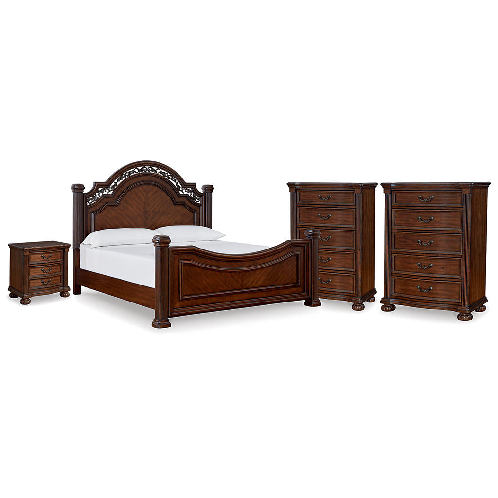 Lavinton King Poster Bed, 2 Chests and Nightstand Signature Design by Ashley® Uncategorized