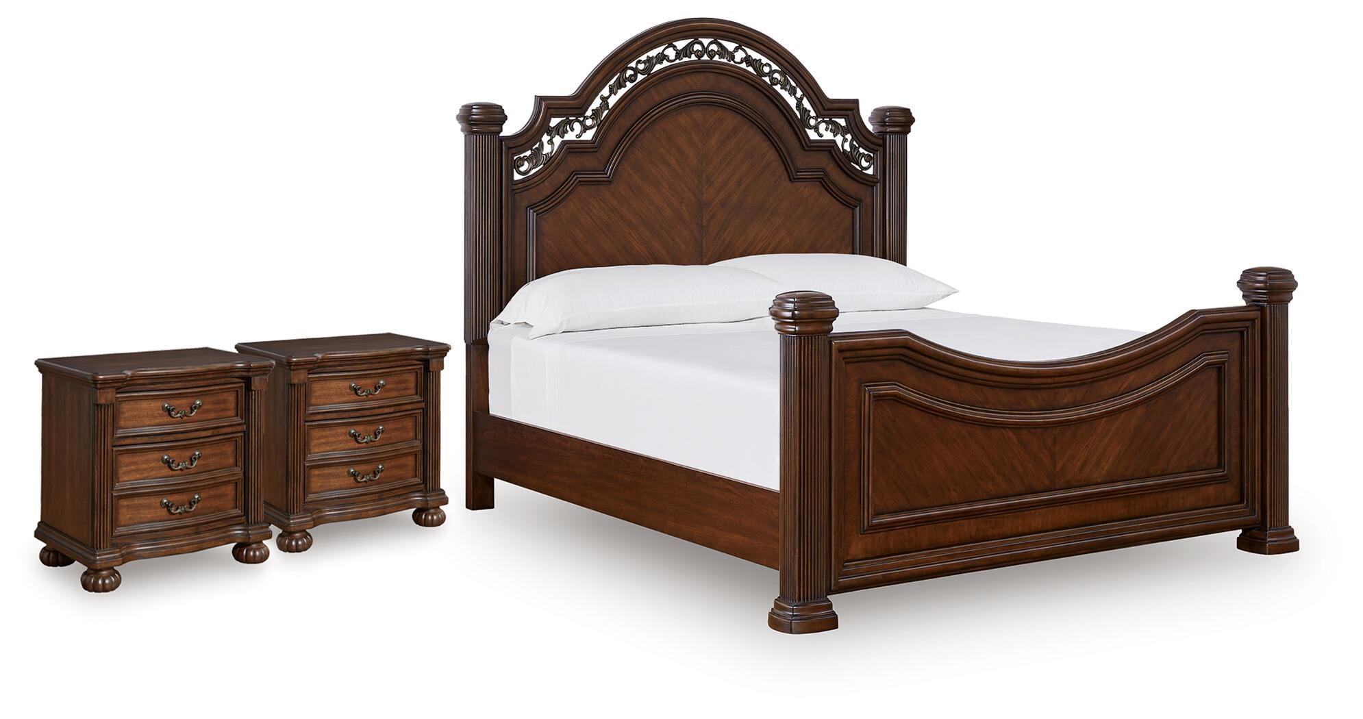 Lavinton Queen Poster Bed and 2 Nightstands